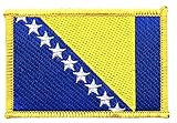 Flaggenfritze Flaggen Aufnäher Bosnien-Herzegowina Fahne Patch + gratis Aufkleber