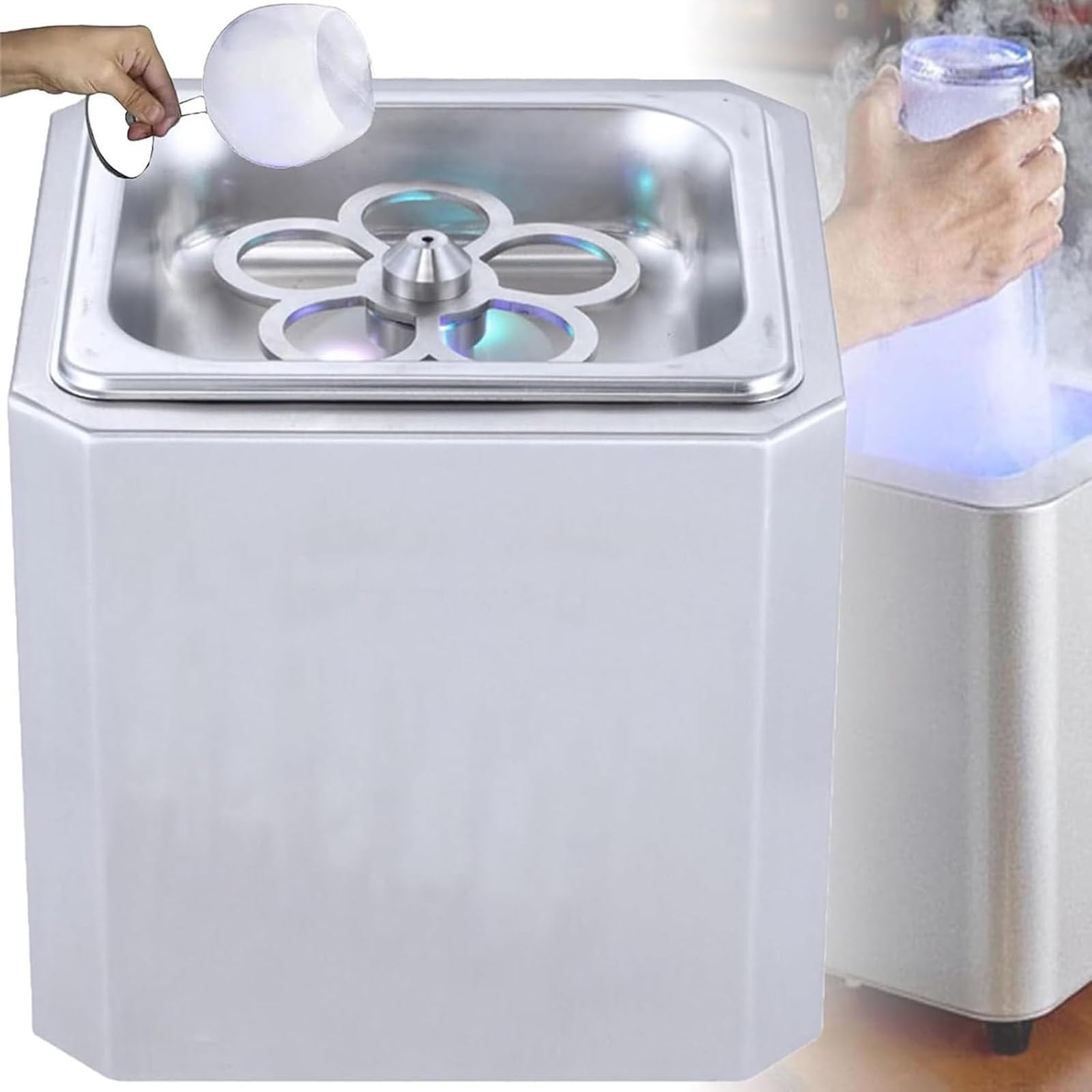 Enfriador Vasos Sobremesa Rapid Chill, Máquina Hielo Acero Inoxidable, Enfría Tus Vasos Al Instante En Segundos. Enfría Botellas Cócteles, Temperatura De Enfriamiento De hasta -25 °C.