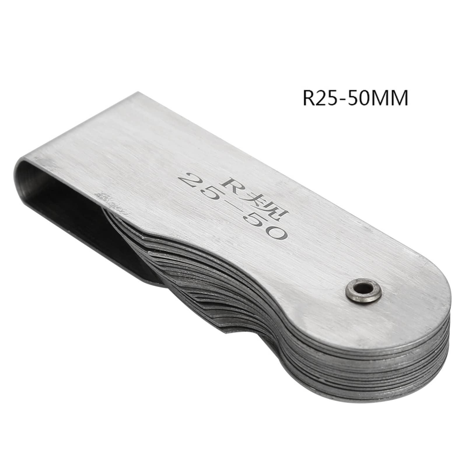 Marhynchus 2Pcs Stainless Steel Radius Fillet, Internal External Concave Convex Measuring Tool R1-100 MM, Very Useful for Tool and Die Makers