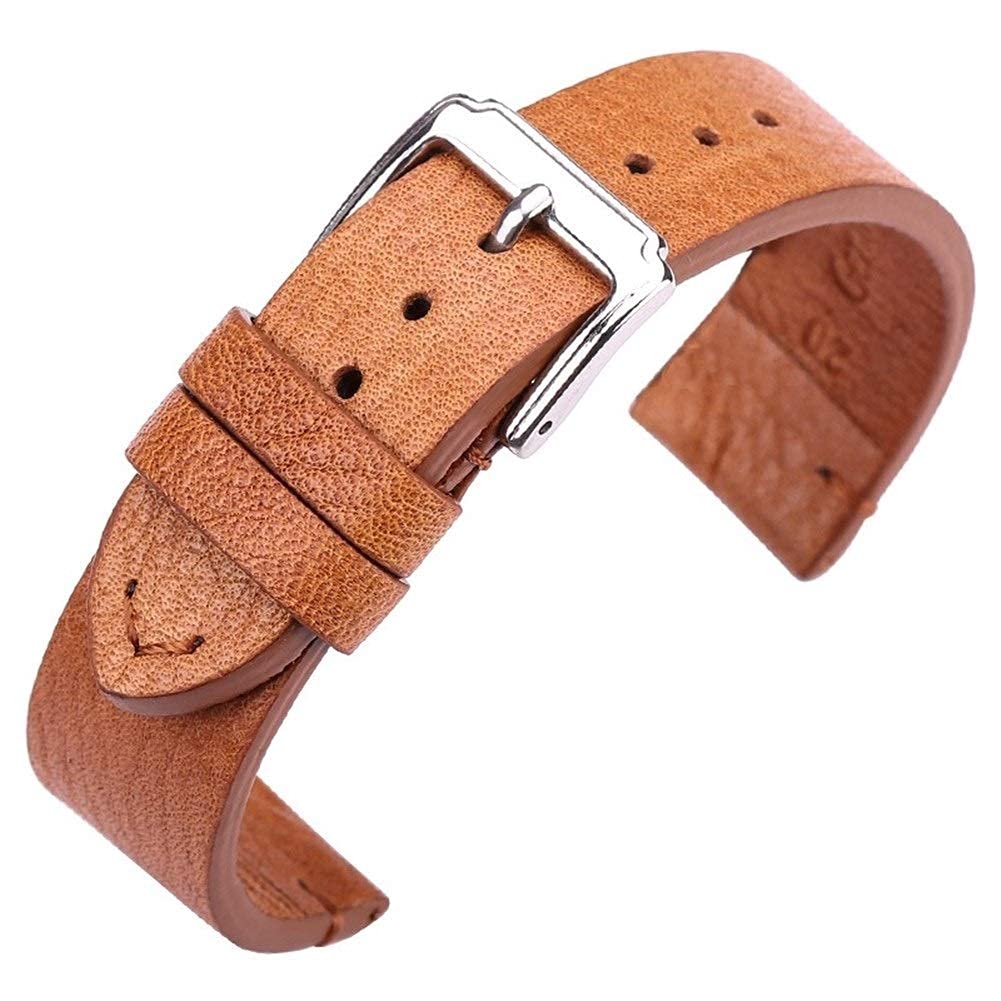 Bracelets de montre en cuir avec boucle robuste en acier - 7