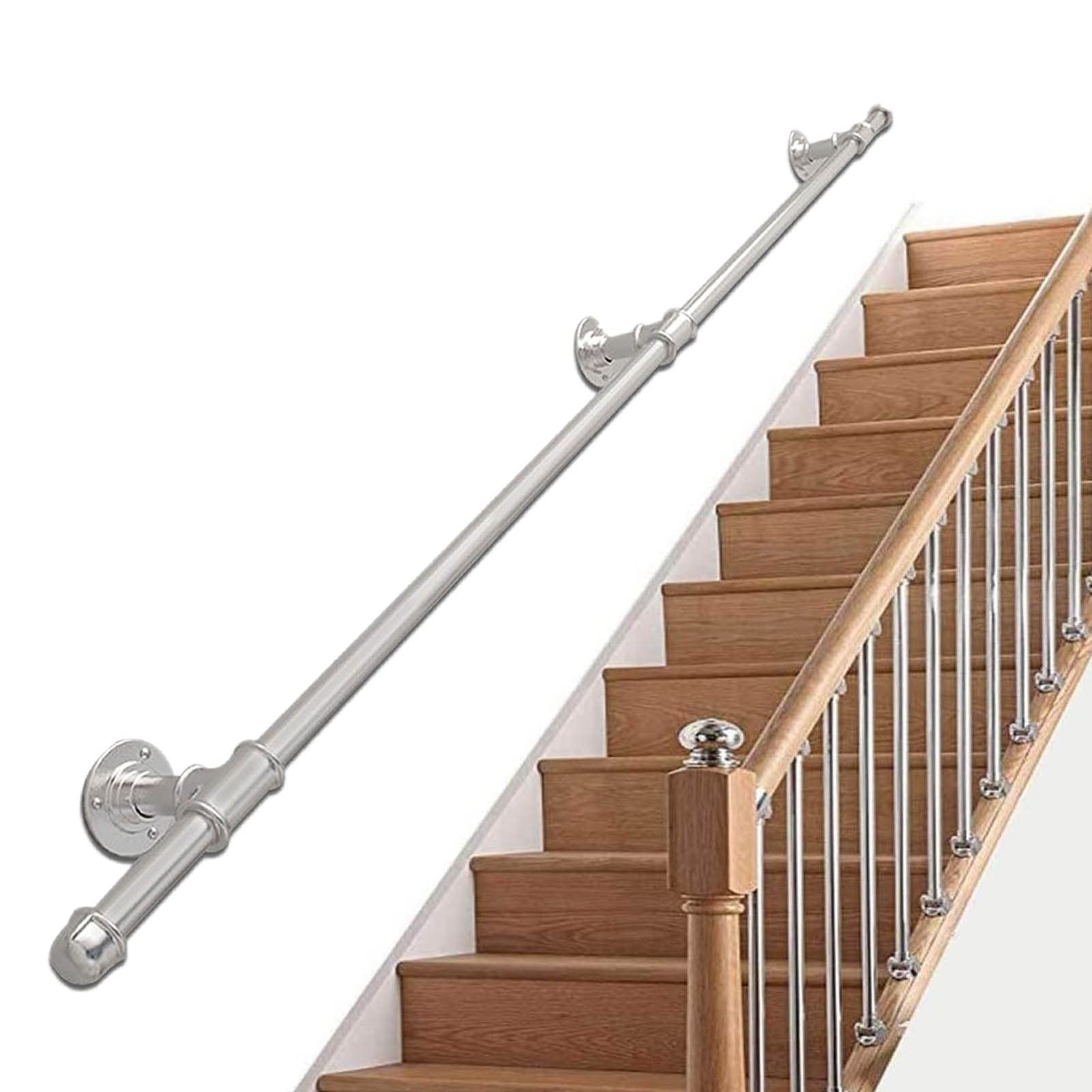 Banister Kit For Stairs Stairs Handrail - Metal Stair Railing, Indoor  Outdoor Steps Indoor Handrail For Stairs Wood, image size:1601x1601