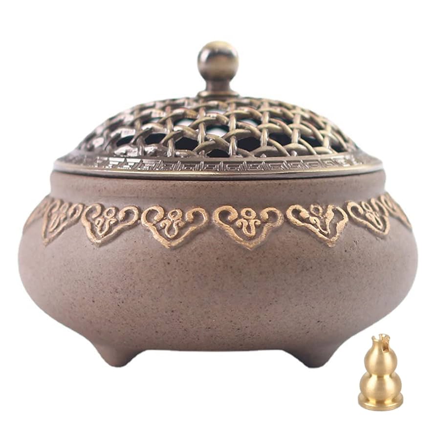 Amazon.co.jp: NGE香炉 お香立て 陶器 蓋付き おしゃれ シンプル