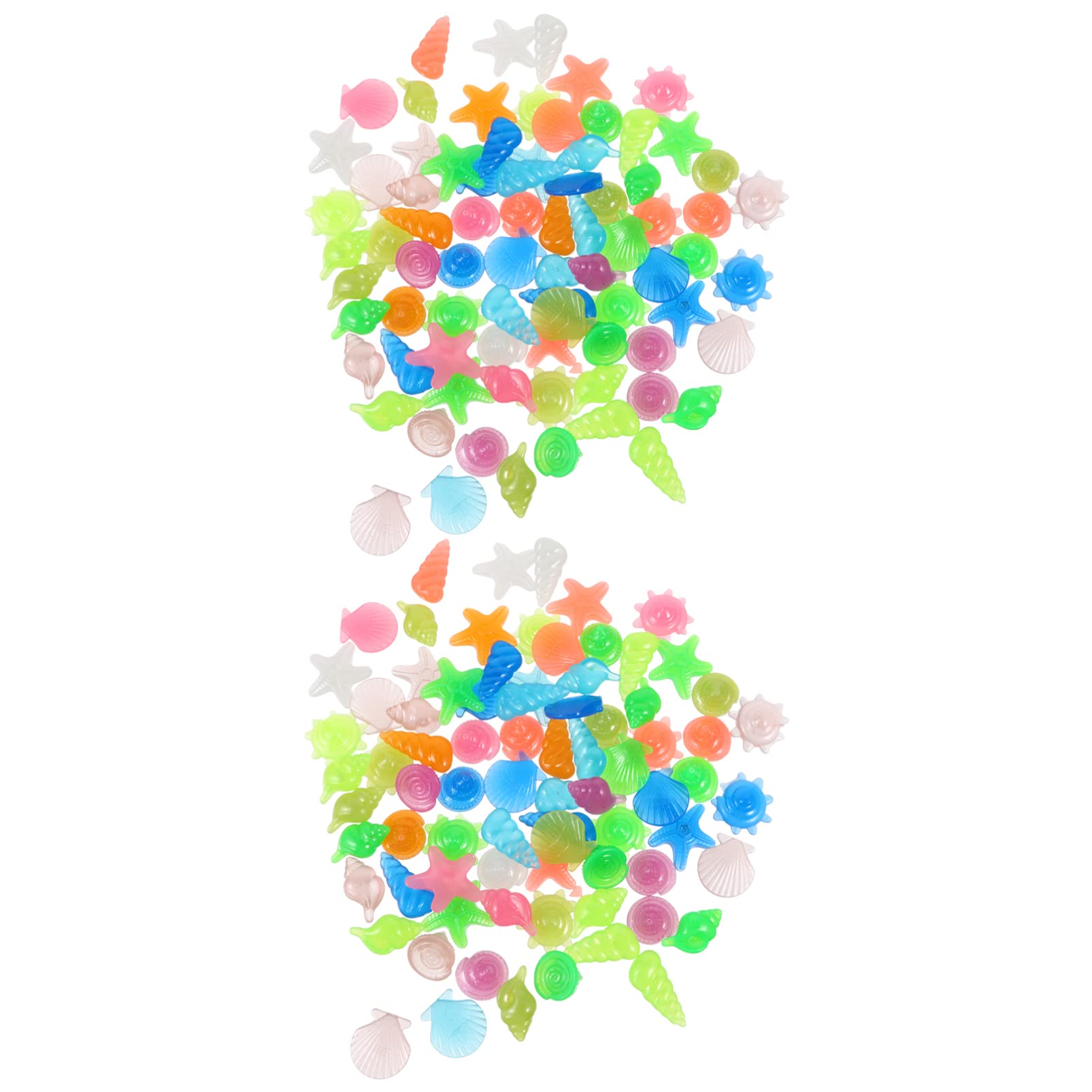 Abaodam 2Packs Colorful Luminous Pebbles for Fish Tank and Garden Decor Mixed Color Decorative Rocks Glow The Dark Aquarium Stones for Landscaping and Outdoor Decoration