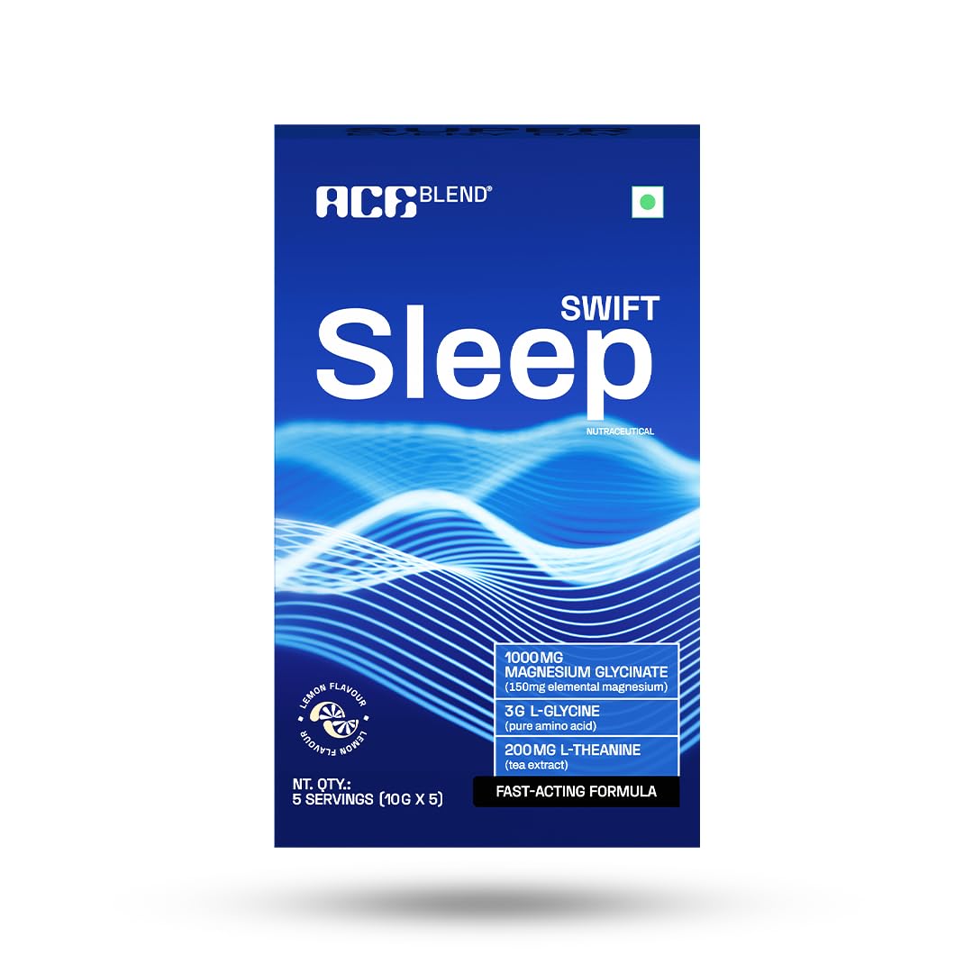 Ace Blend Swift Sleep 5 Servings | Natural Sleep Supplement With Magnesium Glycinate, L-Theanine And Glycine | Deep Sleep Support | Stress Relief | Relaxation | Restful Night Recovery