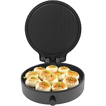 Pizza Maker Machine, 12-Inch Pizza Oven Indoor 1200W Portable Cooker Machine Electric Countertop Grill Heats up to 482F for Baked Pizza at Home, Black Black