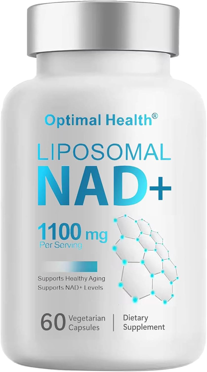 Liposomal NAD+ Supplement with Resveratrol 1100 mg – NMN Supplement Alternative – Third-Party Tested – Advanced NAD Resveratrol – Made in USA – 60 Count