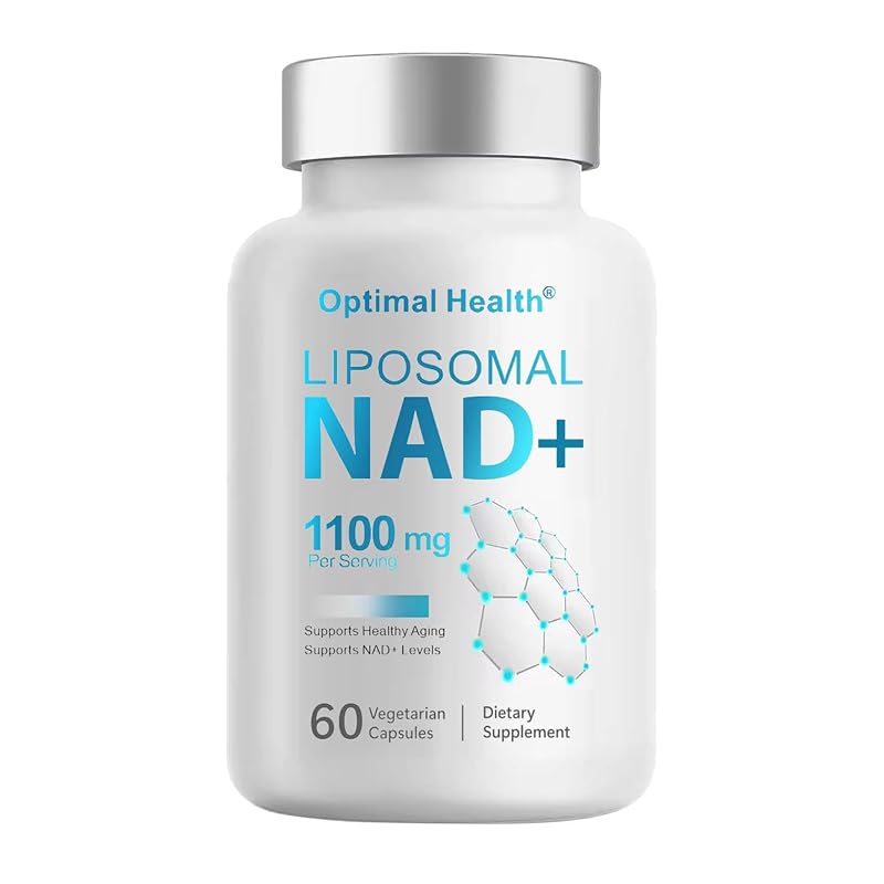Optimal Health – Suplemento antioxidante com NAD+ lipossomal e trans-resveratrol 1100 mg – 60 cápsulas