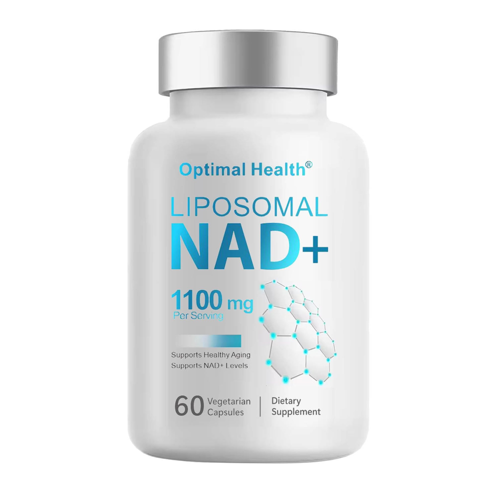 Liposomal NAD+ Supplement with Resveratrol 1100 mg – NMN Supplement Alternative – Third-Party Tested – Advanced NAD Resveratrol – Made in USA – 60 Count