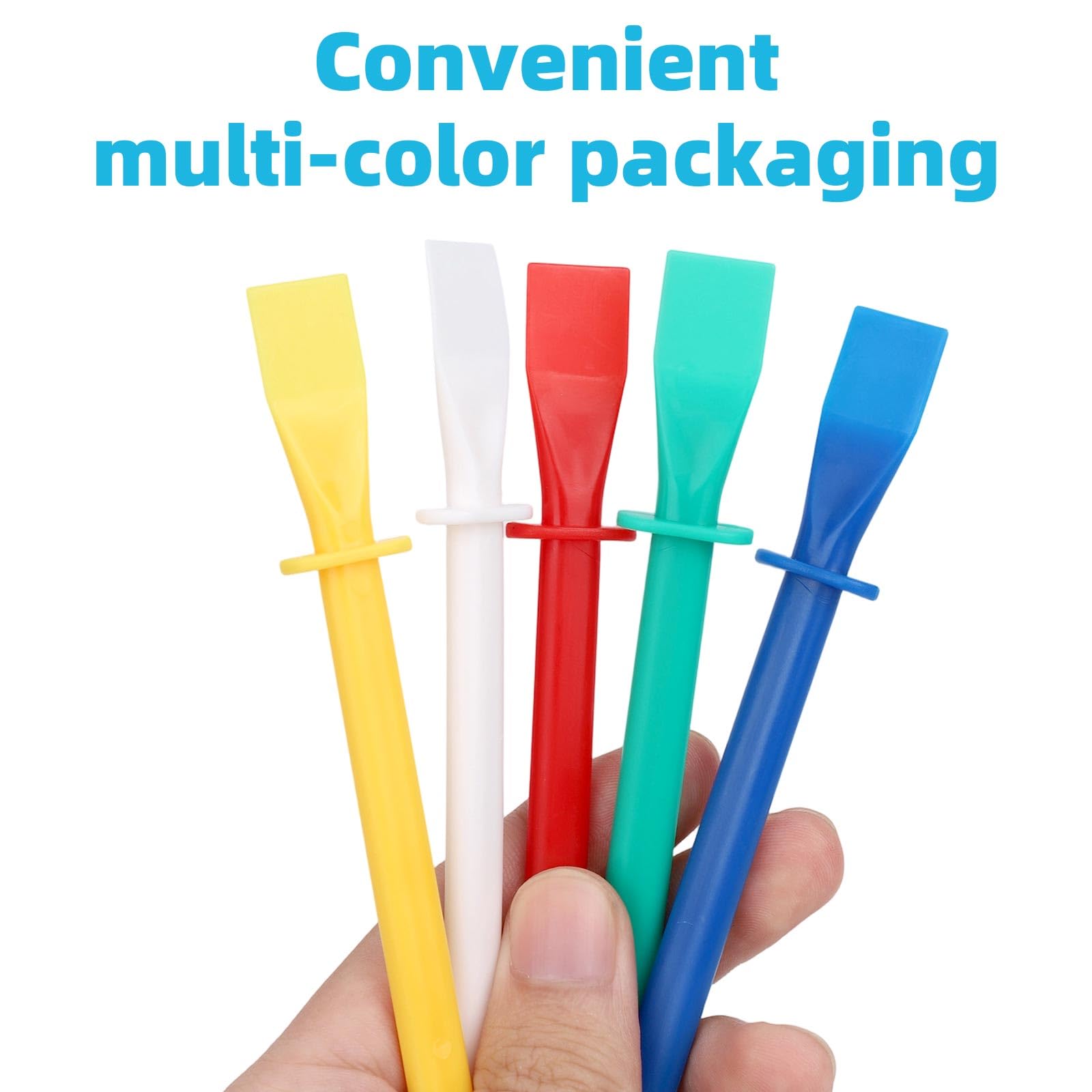 Set di 20 Applicatori Colla, 5 Pennelli e Spatole per Colla in Plastica Colorati per Progetti Fai Da Te di Carta Legno e Lavorazione del Legno