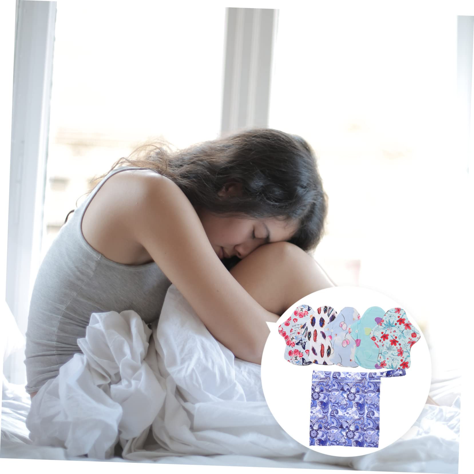 Didiseaon Servilletas Sanitarias De Compresas Menstruales Femeninas Lavables Compresas Higiénicas Absorbentes Para Mujer Uso Diario