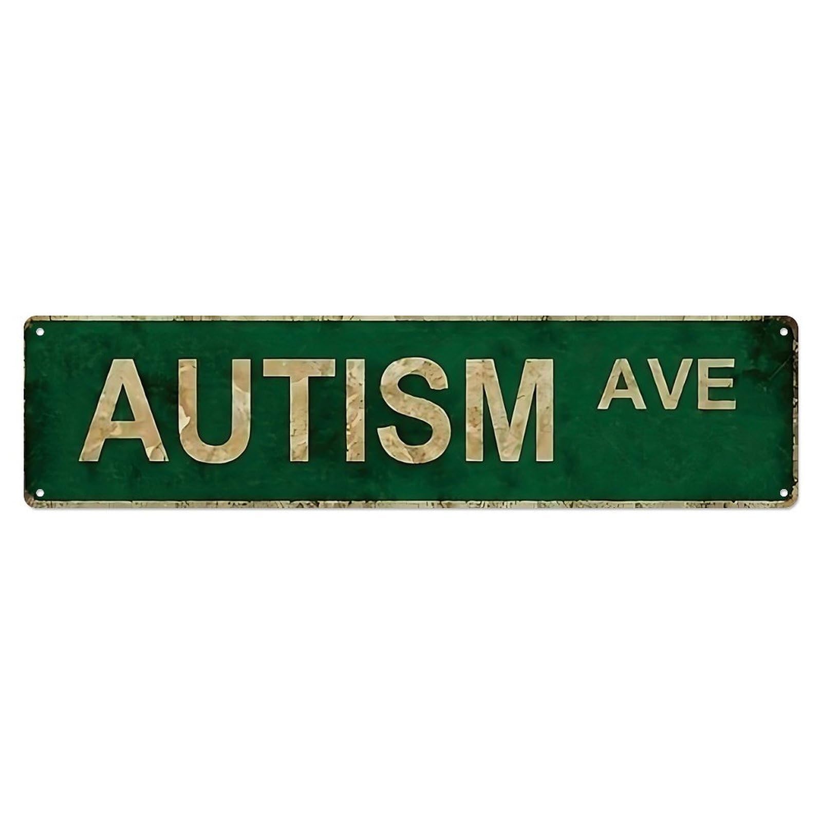 Autism Ave Aluminium Sign 10 * 40cm