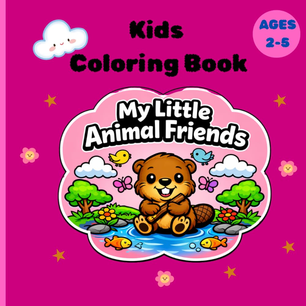 My Little Animal Friends: Simple Coloring Book