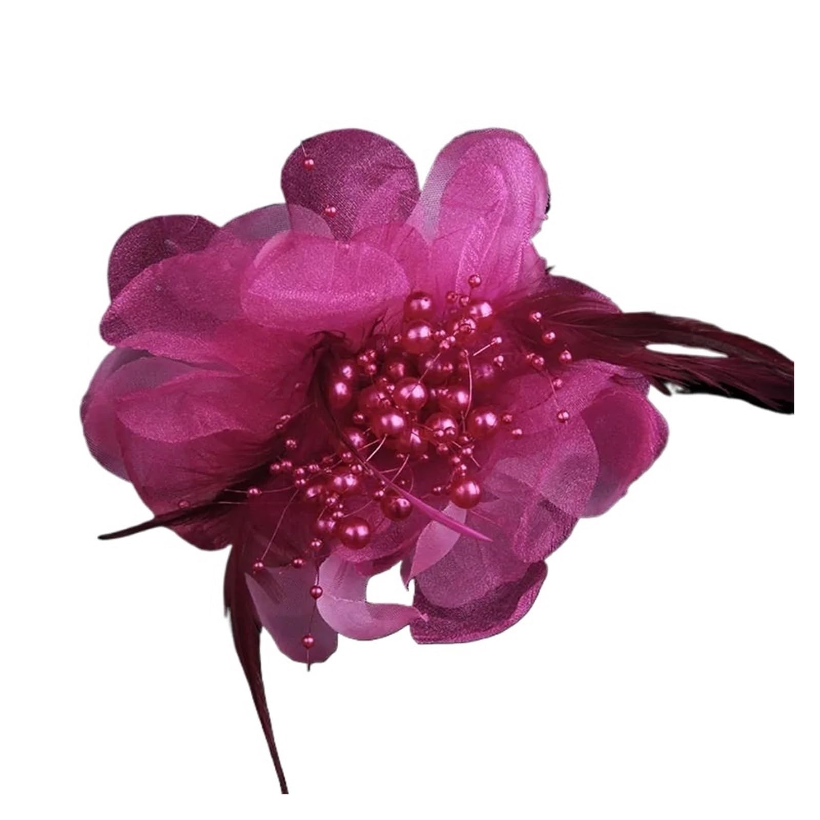 PULaif Buttons for Clothes, Women's Large Fabric Feather Flower Brooch Multicolor Corsage Lapel Pin