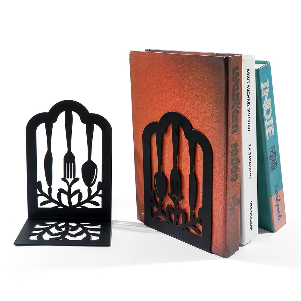 Fermalibri Metallici Eleganti - Design Foglia Di Ginkgo, Set Da 2 Per Librerie E Mensole - Foto 5