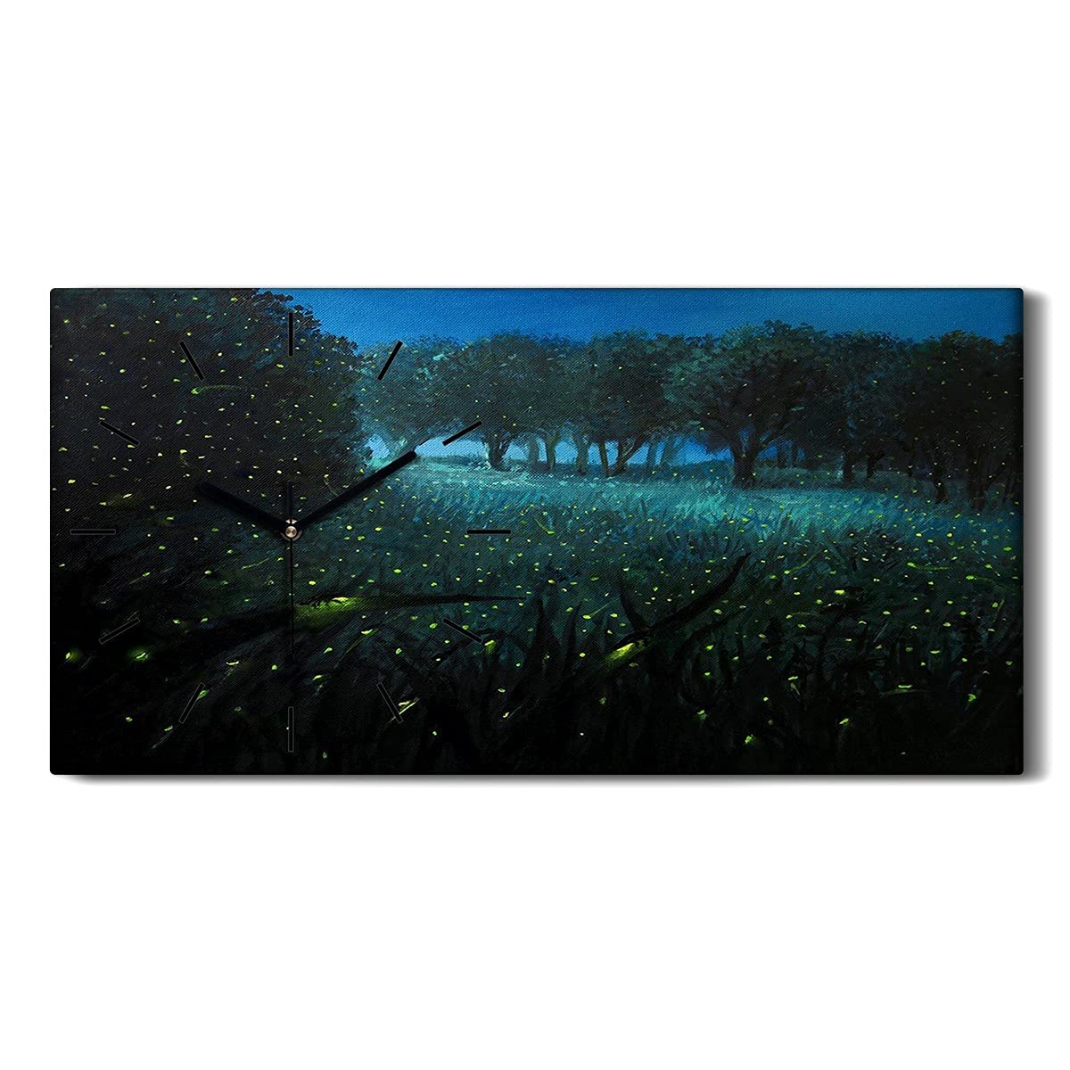Horloge sur toile décoration salon moderne image art mural 60x30