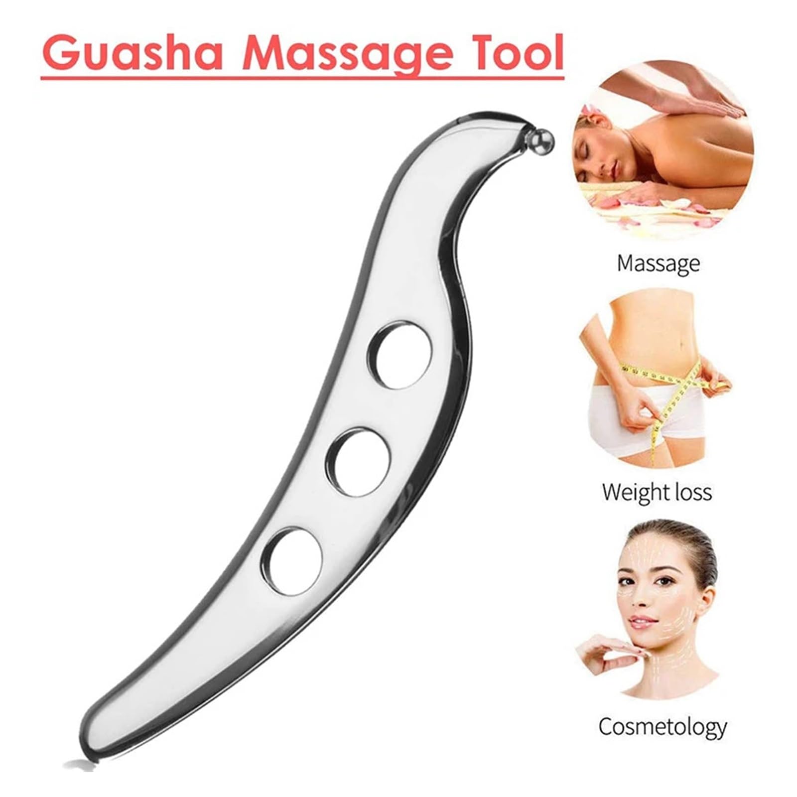 Gua-Sha-Werkzeug aus Edelstahl, manuelles Massage-Schabbrett, Physiotherapie, Schmerzlinderung, myofasziale Freisetzung, Gewebemobilisierung
