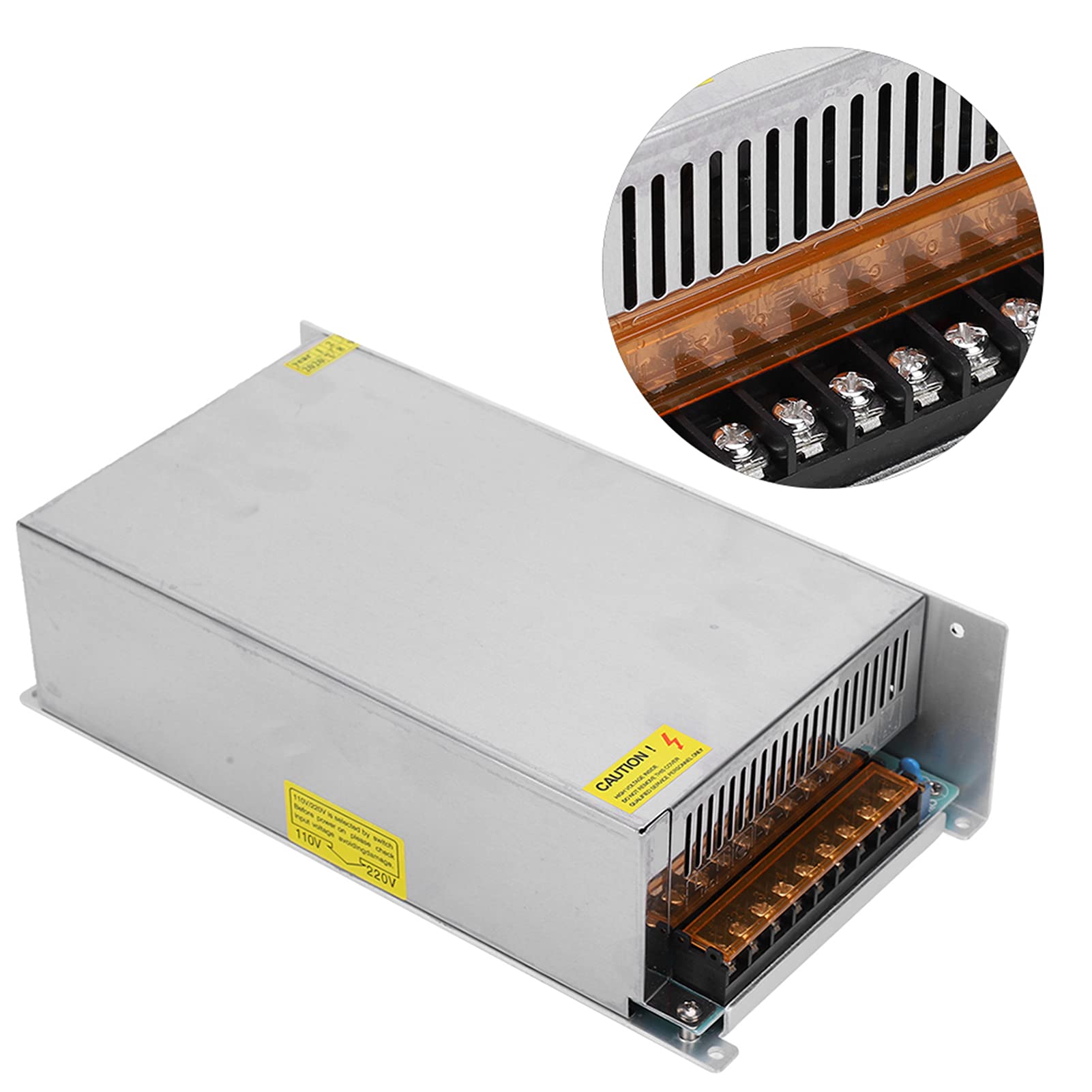 Jiawu Sterownik Zasilacza Przełączającego, Sterownik światła LED ze Stopu Aluminium 24 V od 48 W do 1500 W, Zasilacz DC24V do Automatyki Przemysłowej Wyświetlacz LED Radio CCTV Komputer