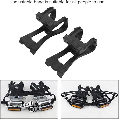 Miniatura 8 de Clips y correas de pedal de bicicleta, clips de dedo del pie de bicicleta, clips ajustables para el dedo del pie de bicicleta y correas para