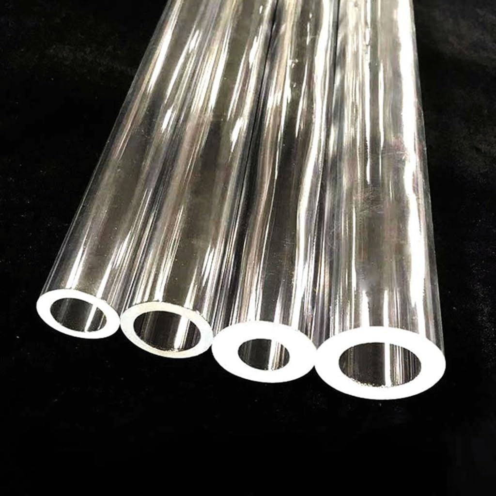 Pressure Resistant Acrylic Tube Transparent Acrylic Pipe Bold Thick Wall PMMA Tube Lengh 490mm, for DIY Projects Water Cooling System Plumbing(OD 50 x ID 30mm)