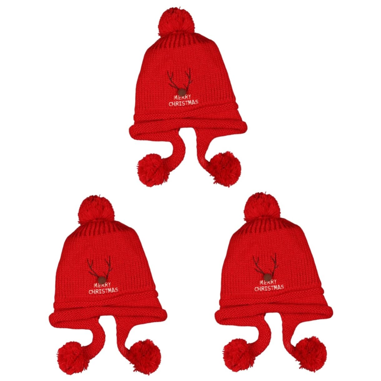 GALPADA 3 Pz Cappello Lavorato a Maglia Bambino Berretto Caldo Cappelli delle Ragazze Cappelli per Bambini Cappello con paraorecchie Cappello con Orecchie Cappello in Maglia per Bambini