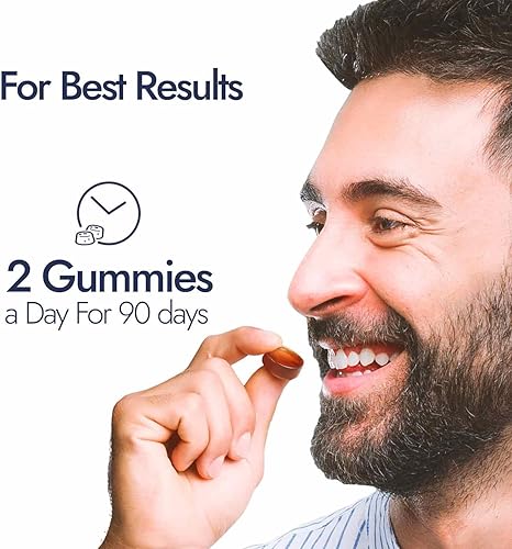 Miniatura 8 de Kapiva Gomitas de cabello para hombres  Controla la caída del cabello y aumenta el crecimiento del cabello  Paquete de 30 días