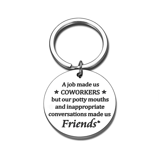 Christmas Gifts for Coworker Friends Women, Funny Coworker Gifts for Colleague Best Friends Work Bestie Women, Employee Appreciation Gifts Coworker Leaving Going Away Farewell Retirement Keychain Gift