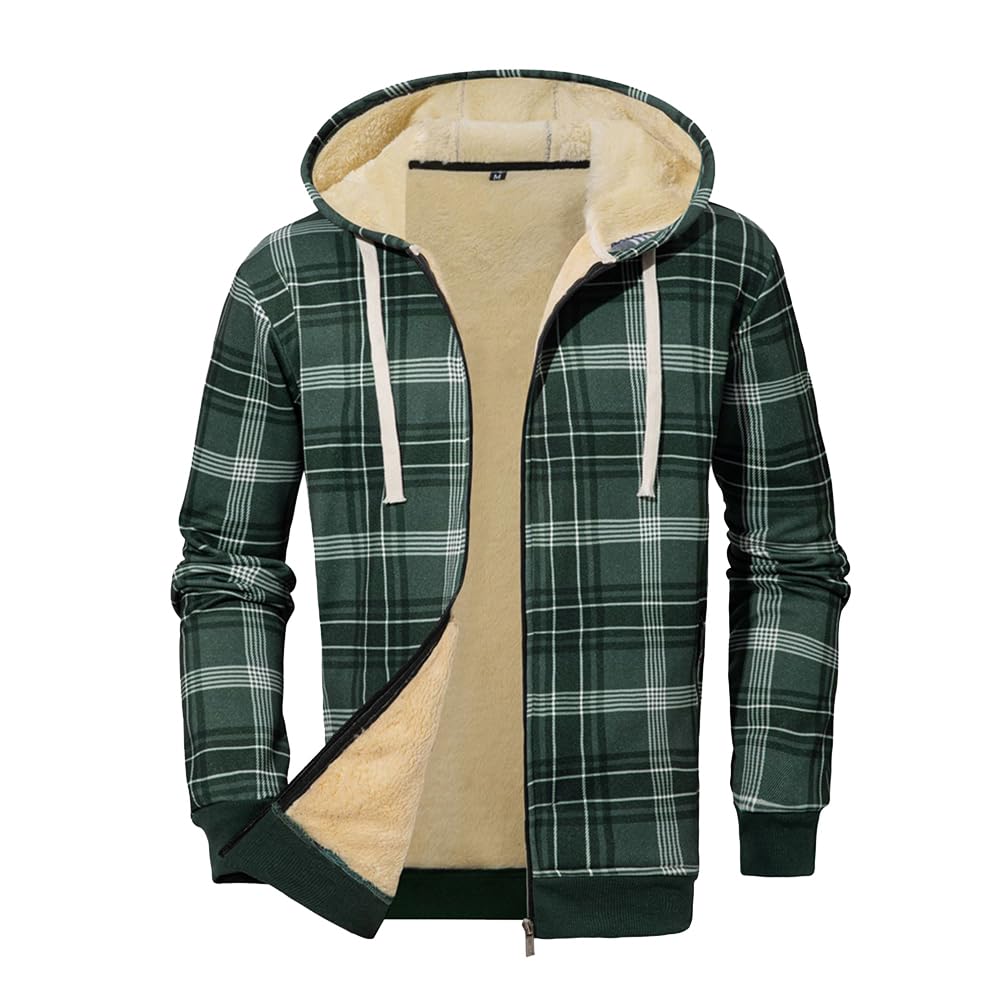 Męska bluza z kapturem z podszewką polarową, pogrubiona bluza z kapturem, na zimną pogodę, luźny krój, zamek błyskawiczny, sztruksowa, do pracy, na co dzień, bojówki, odzież wierzchnia z