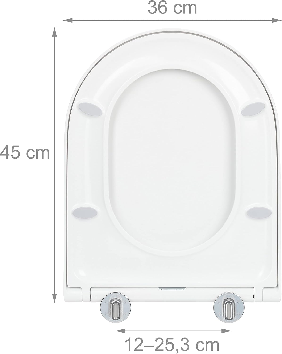 Relaxdays 10036824 Toilettendeckel Lid with SoftClose Mechanism, W x D