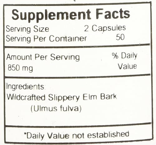 Miniatura 5 de Dr Christopher's Formula Corteza de olmo resbaladizo, 100 unidades