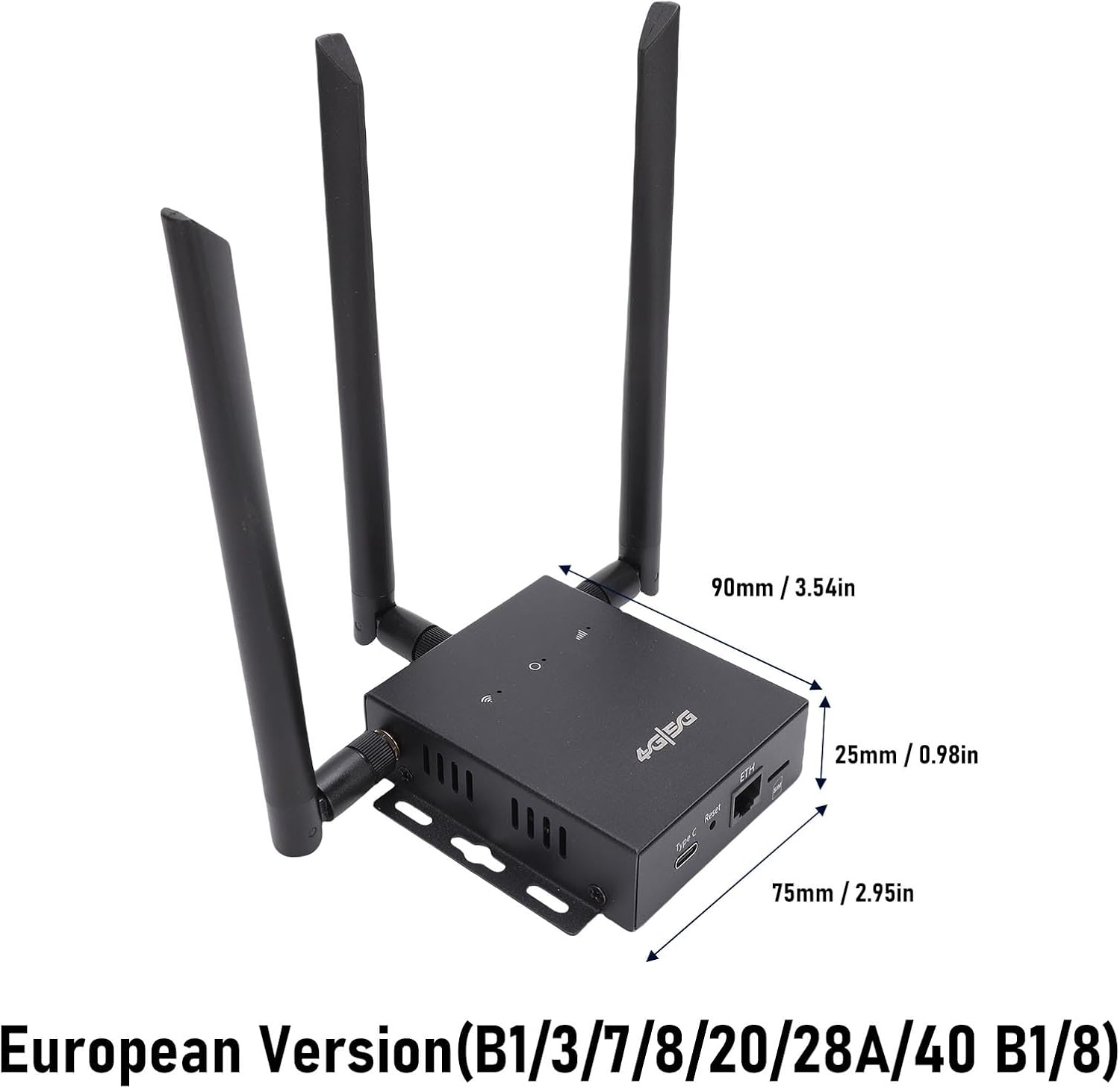 AUNMAS 4G Wireless Router, Detachable LTE Modem Router with SIM Card Slot Portable WiFi Hotspot Strong Signal Antennas for Home Outdoor Travel (EU Version)