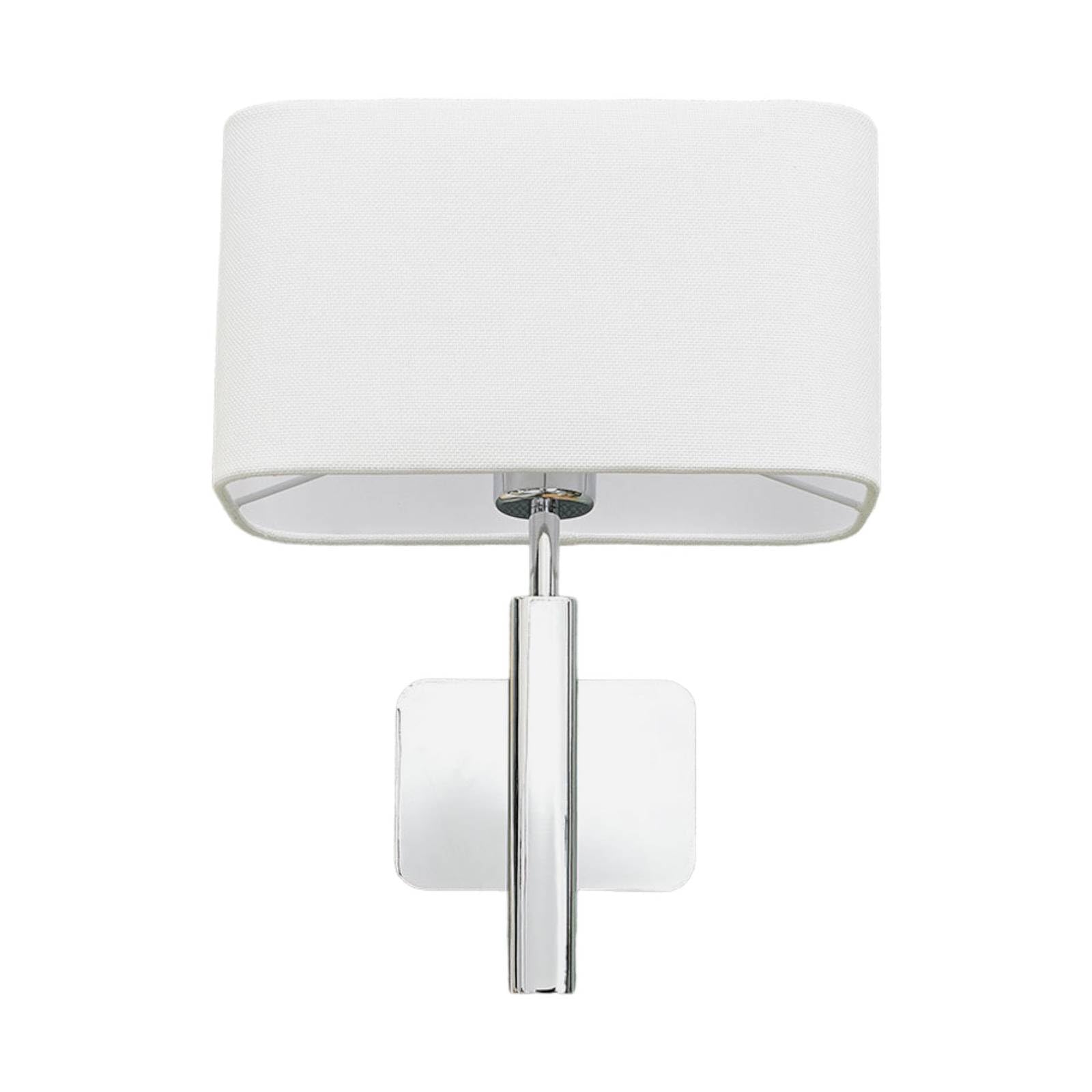 Lucande White, Chrome Wall Light Jettka Dimmable (Modern) In Silver Made Of Textile For E.g. Living Room & Dining (1 Light Source, E27) From Wall Lighting Lamp