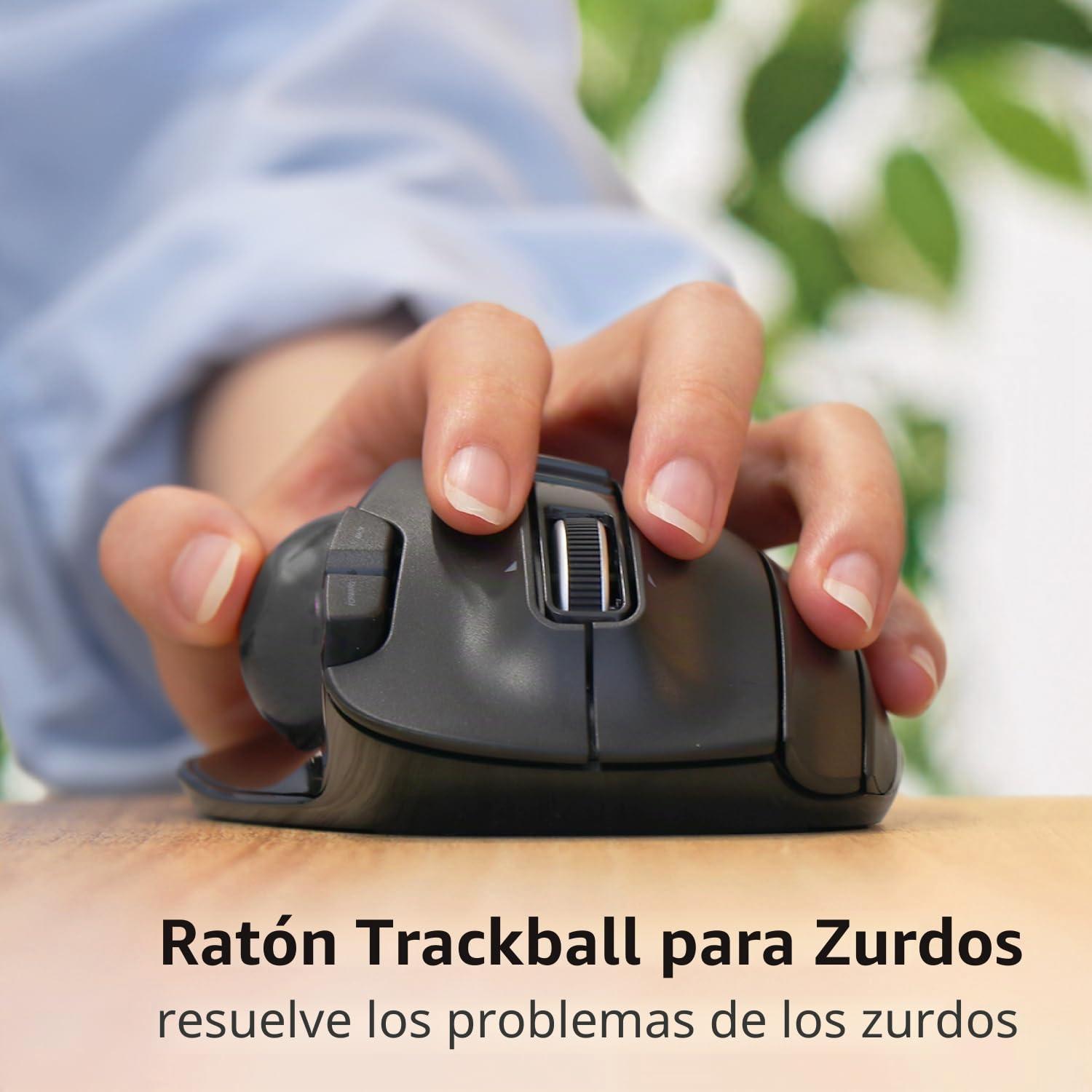 ELECOM-Japan Brand- Wireless Trackball Mouse for Left Hand, Thumb Operated Model, Ergonomic Grip, Tilt Function, 6 Buttons, Black/M-XT4DRBK