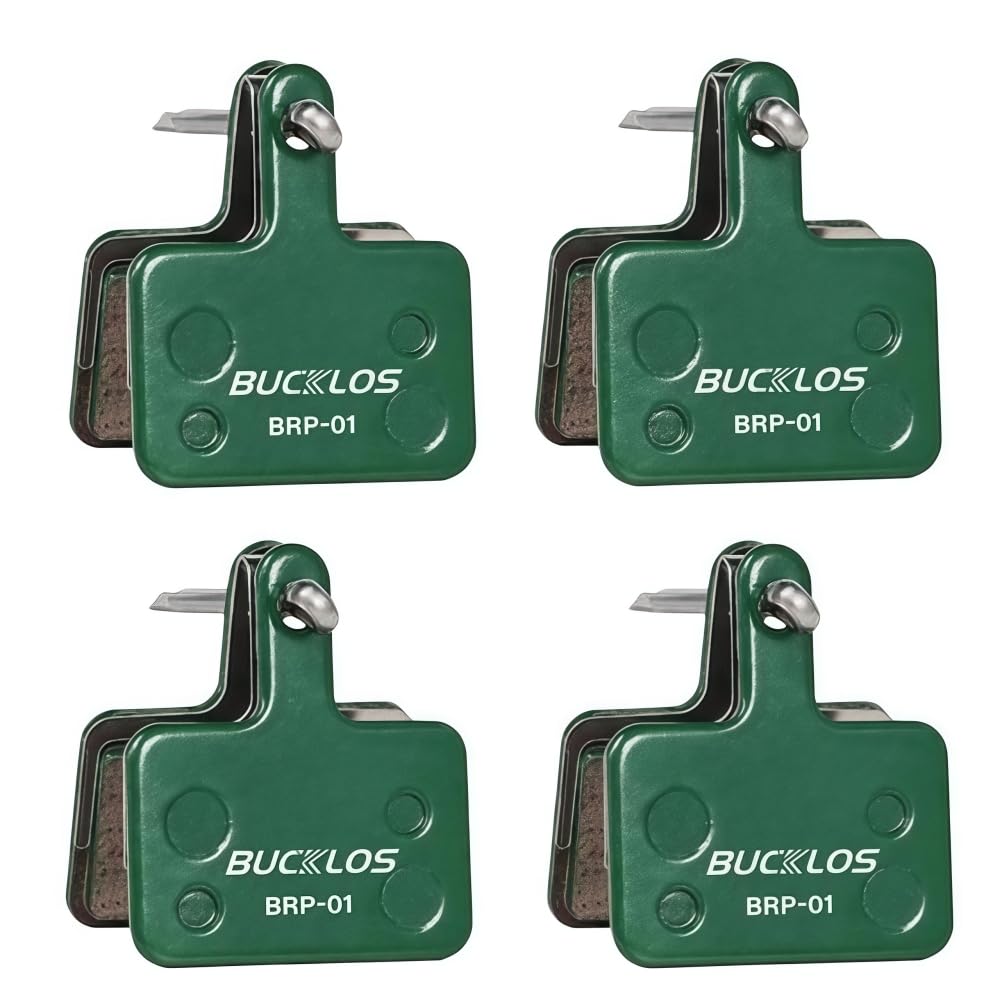 BUCKLOS Bike Brake Pads 4 Pairs Disc Brake Pads for Bicycle, mountain bike Electric Bike Brake Pads Replacement (Ceramic - 4 pairs)