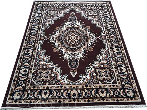 Image of Acrylic Top Design with Velvet Touch Living Room Rectangular Carpet, 6X8 Feet, Multicolour
