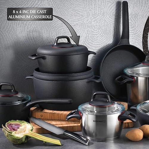 Miniatura 2 de KORKMAZ GUSTO PLUS VOLKANIT Cazuela 20 CM  3.0L - A1351 (pequeña 3.1 qt)