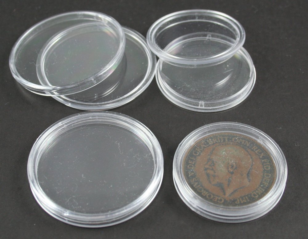 Lighthouse 10 Coin Storage Capsules. (38Mm Ø)