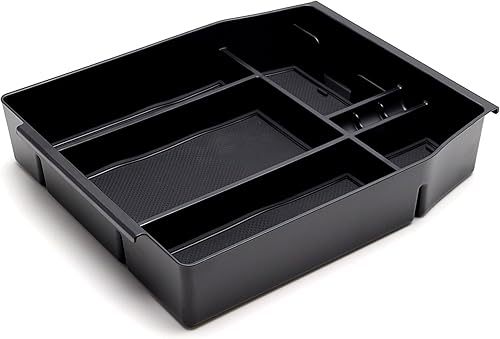 Miniatura 6 de iJDMTOY Exact Fit - Caja organizadora de consola central con alfombrillas interiores compatibles con Ford F-150 de 13ª generación 2015-20