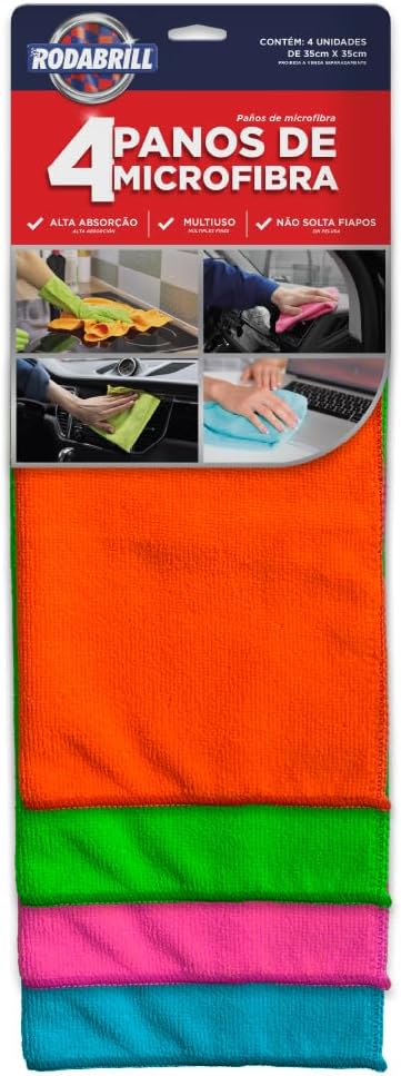 Pano de Microfibra sem Fiapos (Rodabrill)