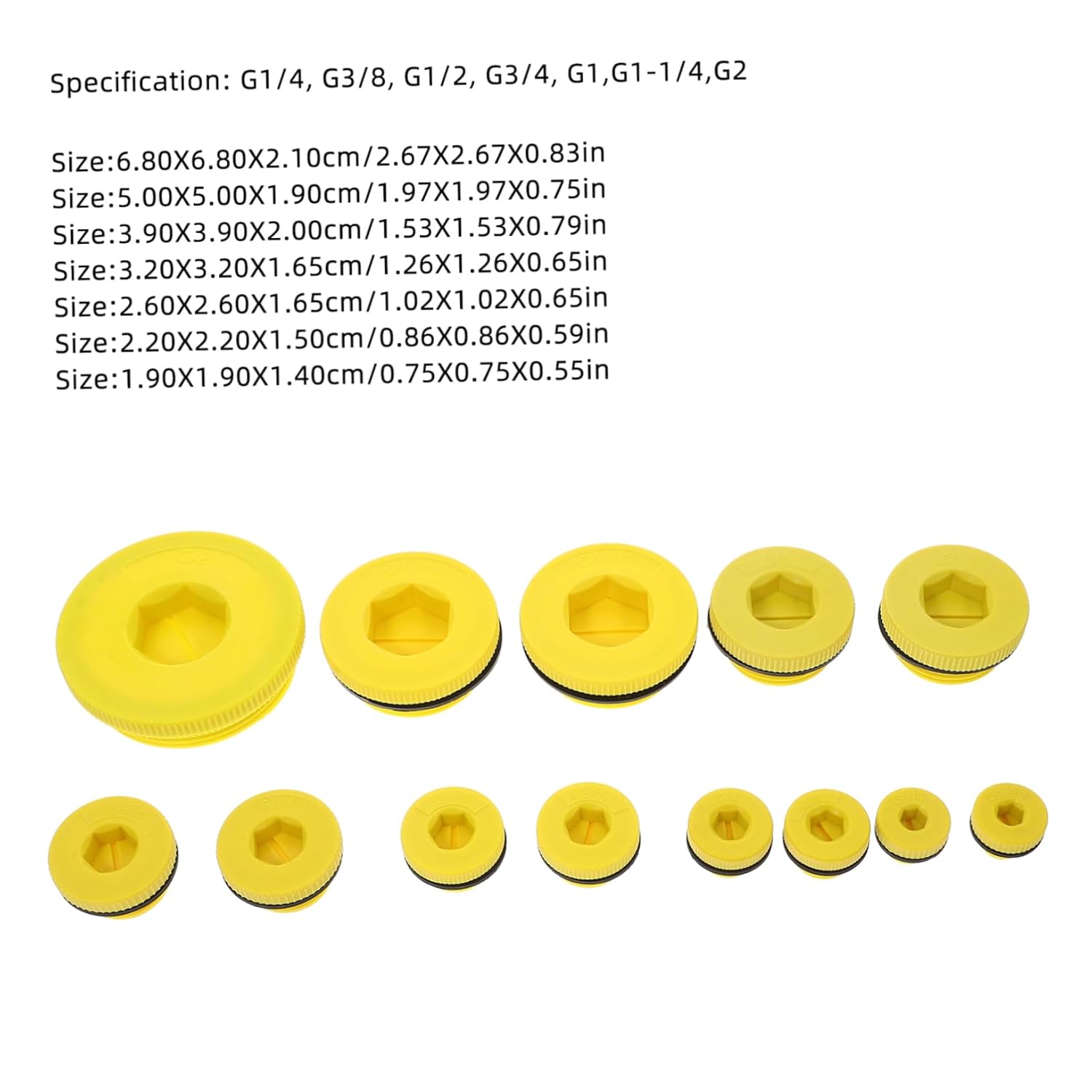 52pcs Hydraulic Seal Screw Caps Pom Socket End Plugs for Secure Sealing Hydraulic Systems Easy Identification