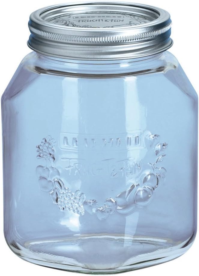 Leifheit Canning Supplies 1Liter Glass Preserving Jars