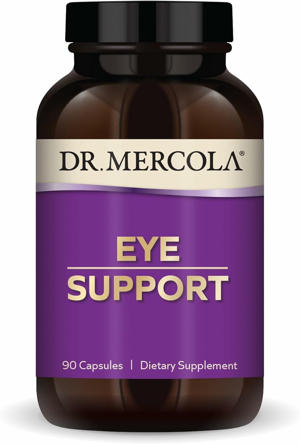 Dr. Mercola Eye Support - Supports Eye & Vision Health - with Lutein, Zeaxanthin, Organic Astaxanthin & Black Currant - Non-GMO, Gluten-Free & Soy Free - 90 Capsules (90 Servings)
