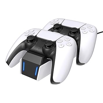 2021 Upgraded Version PS5 Controller Fast Charge Station 2nd Generation AISEN Compatible with Sony Playstation 5 DualSense Controller Charging Station for Playstation 5 DualSense Controller