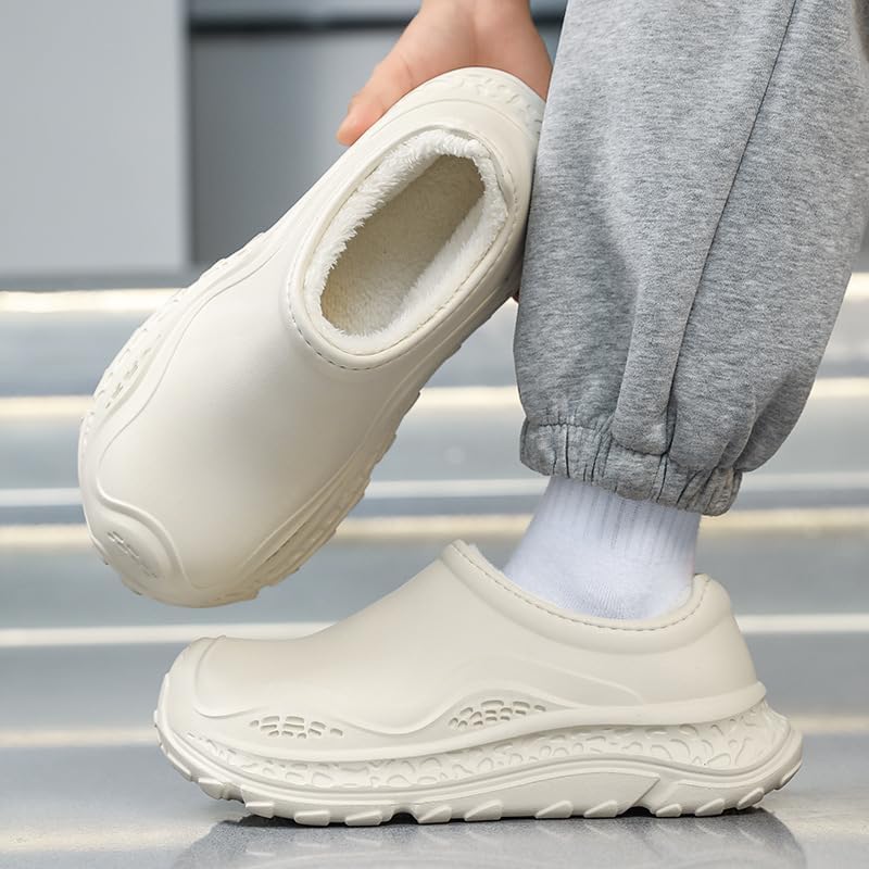 Women's Platform Winter Plush Chef Shoes for Food Service, Restaurant, Kitchen - Slip & Oil Resistant