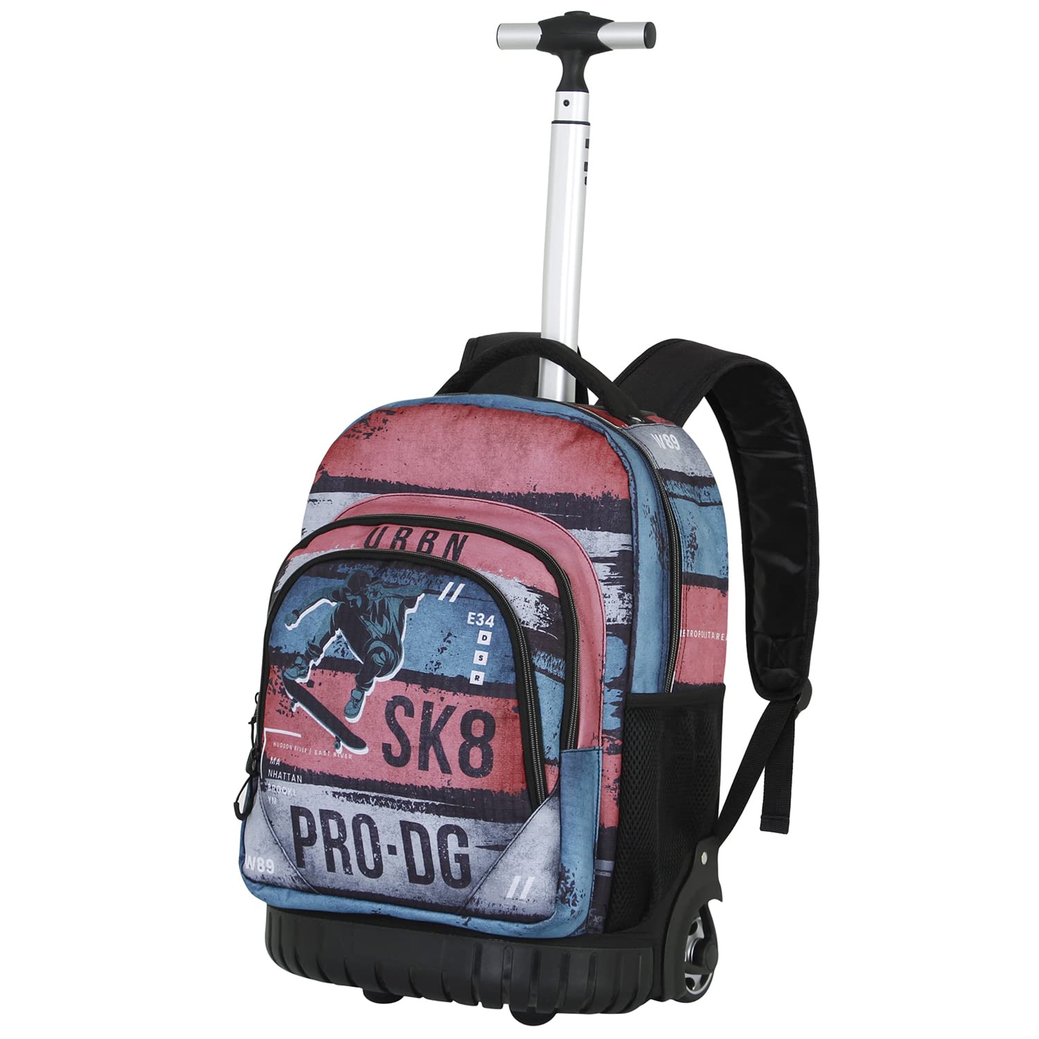 PRO-DG Urbansk8-Mochila Trolley GTS FAN, Gris, 32 x 47 cm, Capacidad 39 L