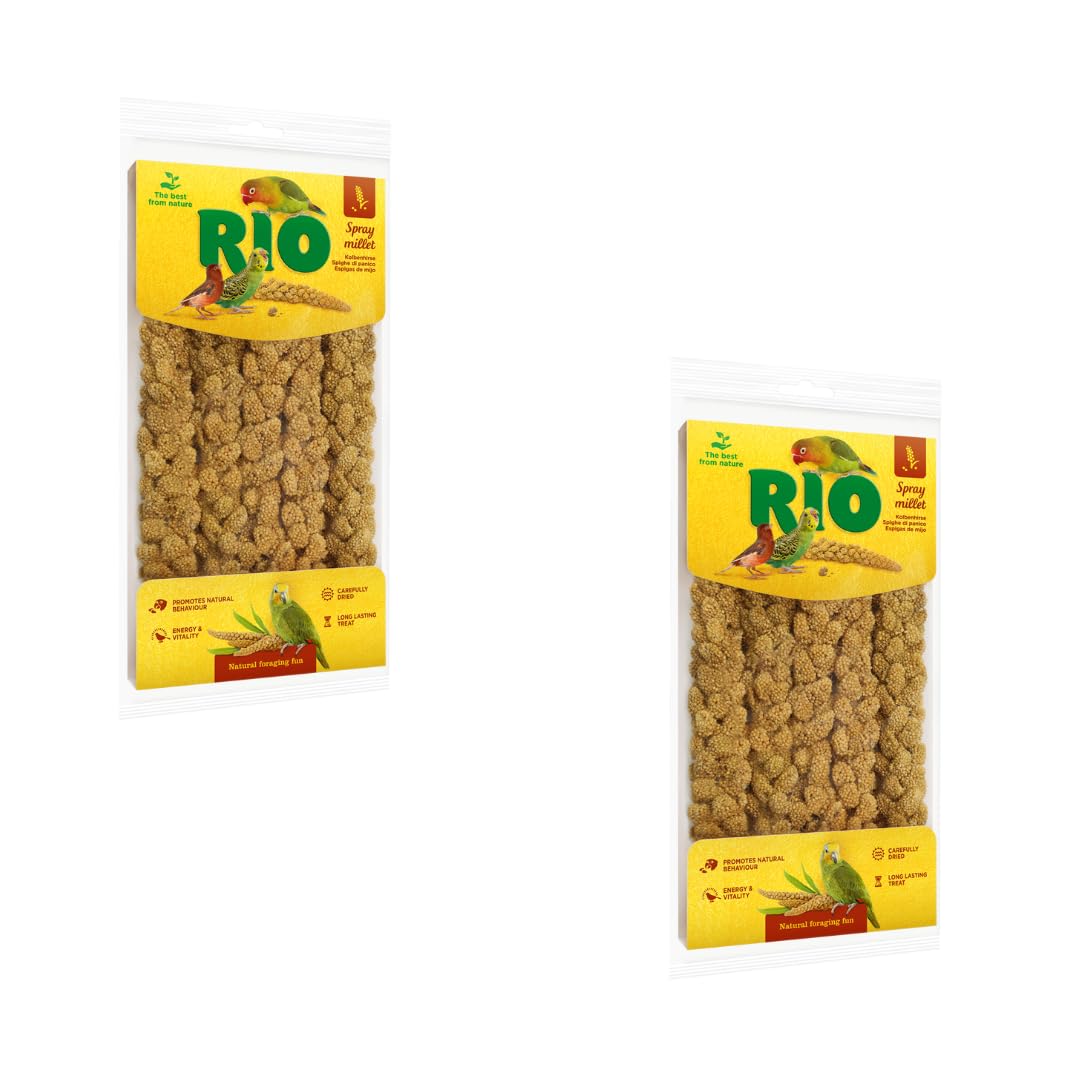 RIO Spiked Millet Twin Pack 2 x 100g for Parakeets, Canaries, Sparrows