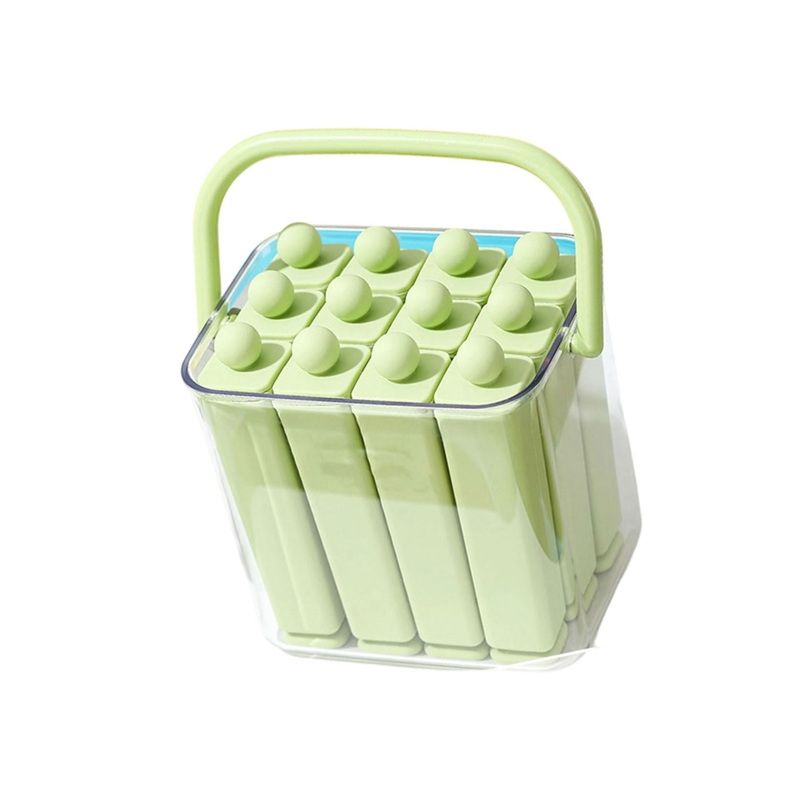 Lxjlxd Green Silicone Ice Cubes Molds Set With Easy Releases Design Stick Maker For Homemades Popsicles And Cocktails Parties Stick Mold