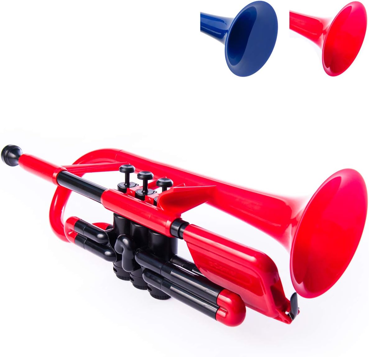 pCornet Plastic Cornet with Carry Bag 2B and 4B Mouthpiece - Bb Student - Red