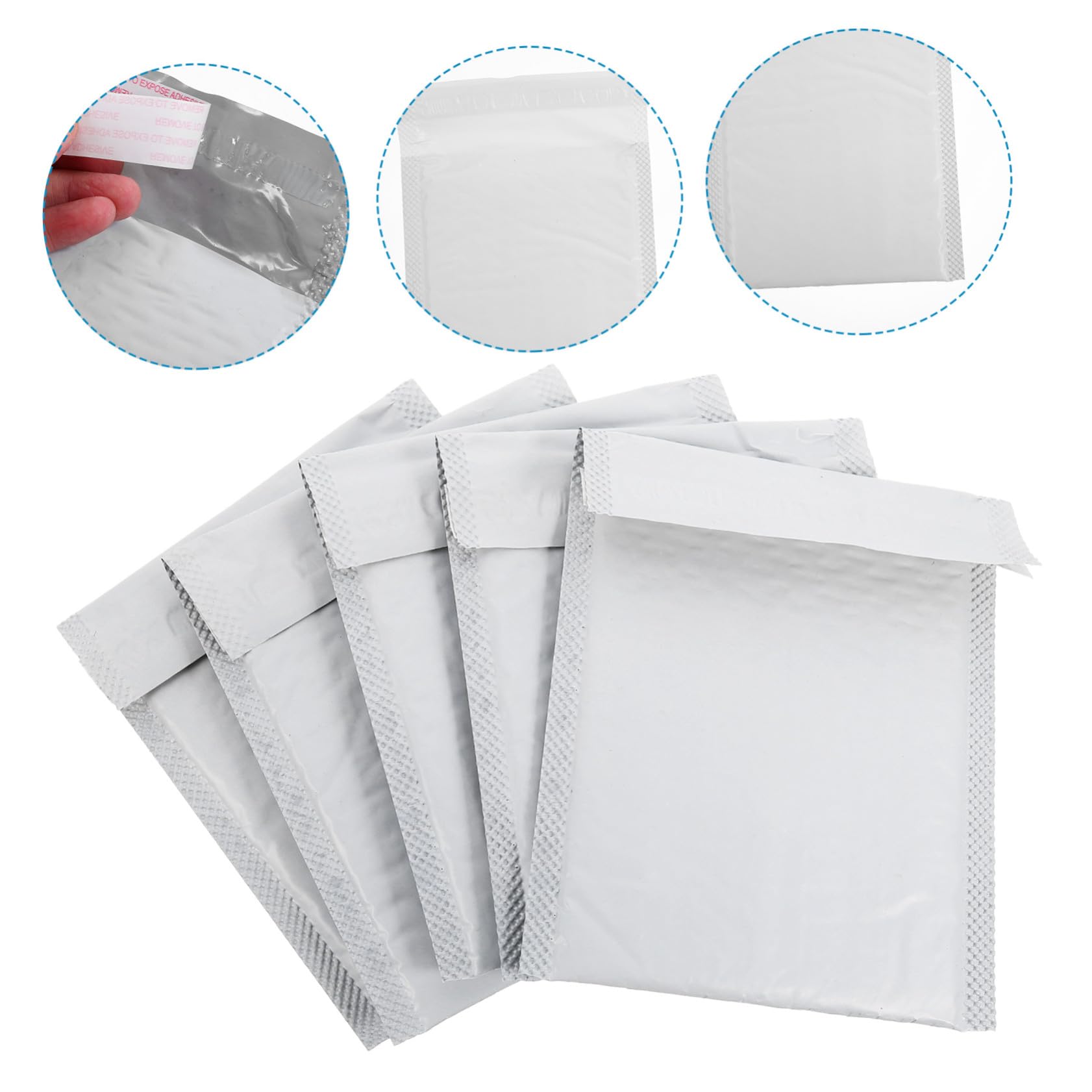 100 Stück Poly Luftpolster Versandtaschen Selbstklebend Stabile Verpackungsbeutel für Kleidung Versand Kleine Pakete Geeignet