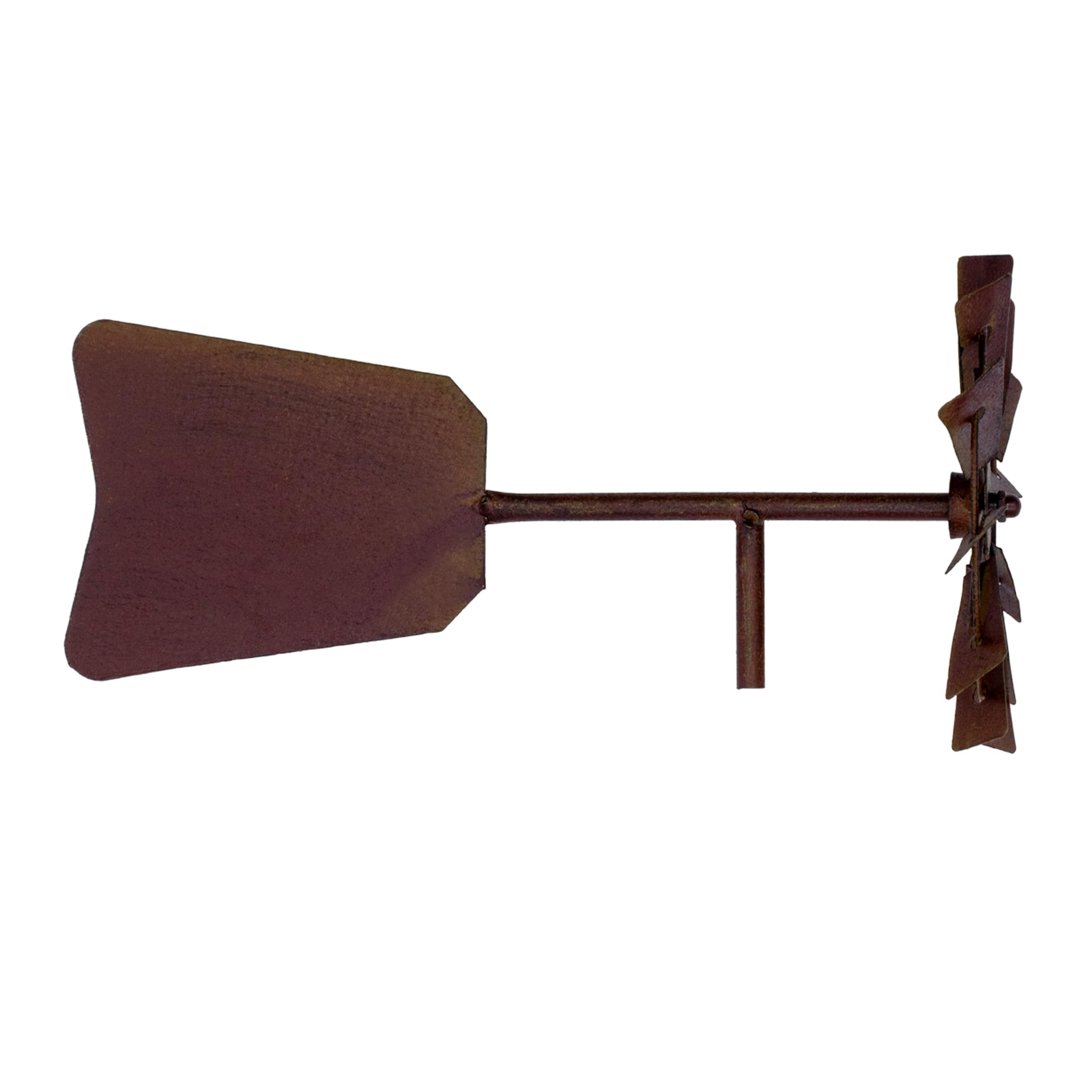 Moulin à vent en métal rouillé avec girouette – 120 x 17 cm – Décoration de jardin – Décoration de jardin – Décoration de jardin – Carillon éolien résistant aux intempéries