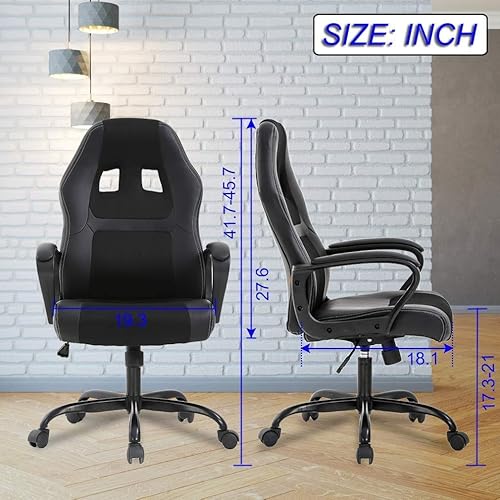Miniatura 3 de Silla de oficina para videojuegos, silla de juegos de carreras, ergonómica para juegos de PC, silla de videojuegos de oficina resistente, silla de